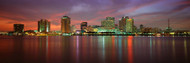 Buildings Lit Up on New Orleans Waterfront