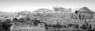 Parthenon and Acropolis BW