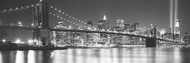 Brooklyn Bridge at Night BW