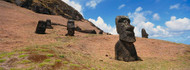 Low Angle View of Moai Statues