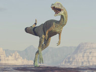 Dilophosaurus Running In Open Country