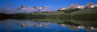 Mountains Reflection in Little Redfish Lake