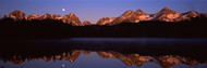 Reflection of Mountains in Little Redfish Lake, Sawtooth National Recreation Area, Custer County, Idaho, USA