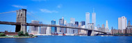 New York City Day Skyline with Bridge