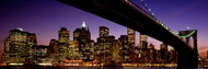 Night Brooklyn Bridge Skyline New York City