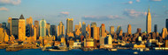 Hudson River City Skyline NYC