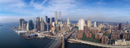 Aerial View of Manhattan Brooklyn Bridge