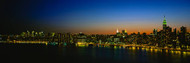 NYC Skyline at Night View from Long Island