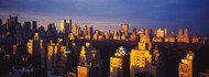 High Angle View of NYC Cityscape at Sunrise