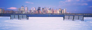 Park Benches in Snow Lower Manhattan