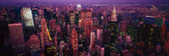Aerial View of Manhattan at Night