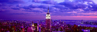 Aerial View of Midtown Manhattan at Night