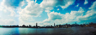 Manhattan Skyline View from East River Park