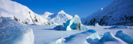 Icebergs on Frozen Lake Alaska