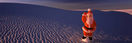 Santa Claus Figurine on Sand Dunes