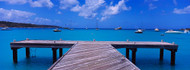 Pier with Boats in the Background Sandy Ground Anguilla