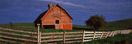 Old Barn with a Fence in a Field
