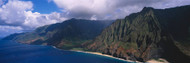 Aerial view of Na Pali Coast Kauai