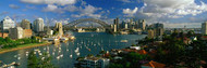 Cityscape with Sydney Harbor and Bridge