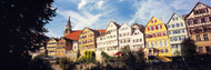 Low Angle View of Row Houses Tuebingen Baden-Wurttembery