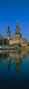 Reflection Of Buildings Elbe River Dresden