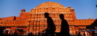 Silhouette of Cyclists Hawa Mahal Jaipur