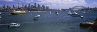 Sydney Harbor with Boats and Bridge