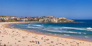 Tourists on Bondi Beach Sydney
