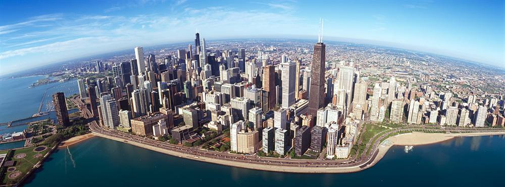 Aerial View of Chicago Daytime - Walls 360