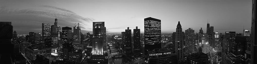 Chicago Cityscape B&W - Walls 360