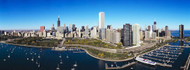 Chicago Cityscape with Yacht Clubs