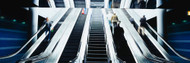 Escalators at O'Hare Airport