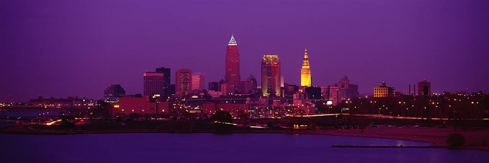 Night Skyline Cleveland, Ohio - Walls 360