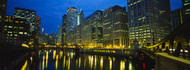 Night View of Chicago River