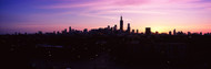 Purple Chicago Cityscape