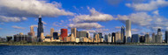 Skyline with Shore and Clouds Chicago