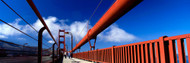 Tourist Walking On Golden Gate Bridge