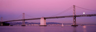 Bay Bridge Purple Sky with Moon
