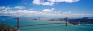 High Angle View Golden Gate Bridge