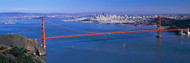 High Angle Day View of Golden Gate Bridge