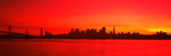 San Francisco Waterfront Orange Sky