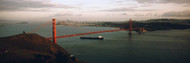 Barge Passing under Golden Gate Bridge