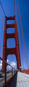 Low Angle View Golden Gate Bridge