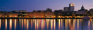 Waterfront Lit Up at Dusk Savannah