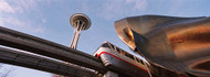 Monorail And Space Needle Seattle
