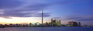 Toronto Skyline with Clouds at Dusk