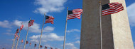 American Flags in Front of an Obelisk