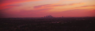 High Angle View LA with Pink Sky