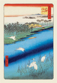 Cranes on the River by Hiroshige
