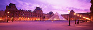 Louvre Lit Up At Sunset